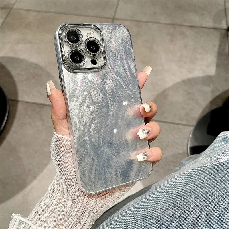 Feather Glitter Clear Case