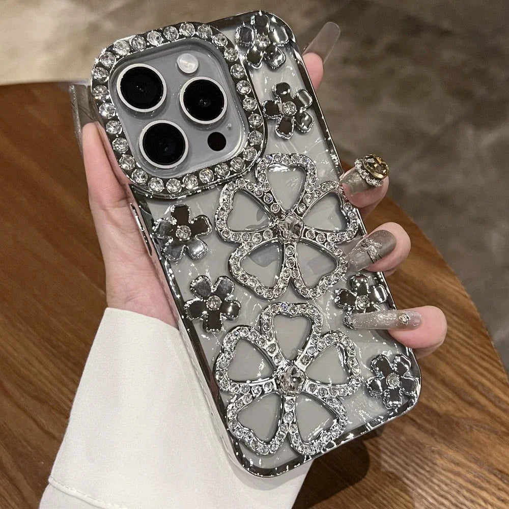 Plating Flash Rhinestone Case