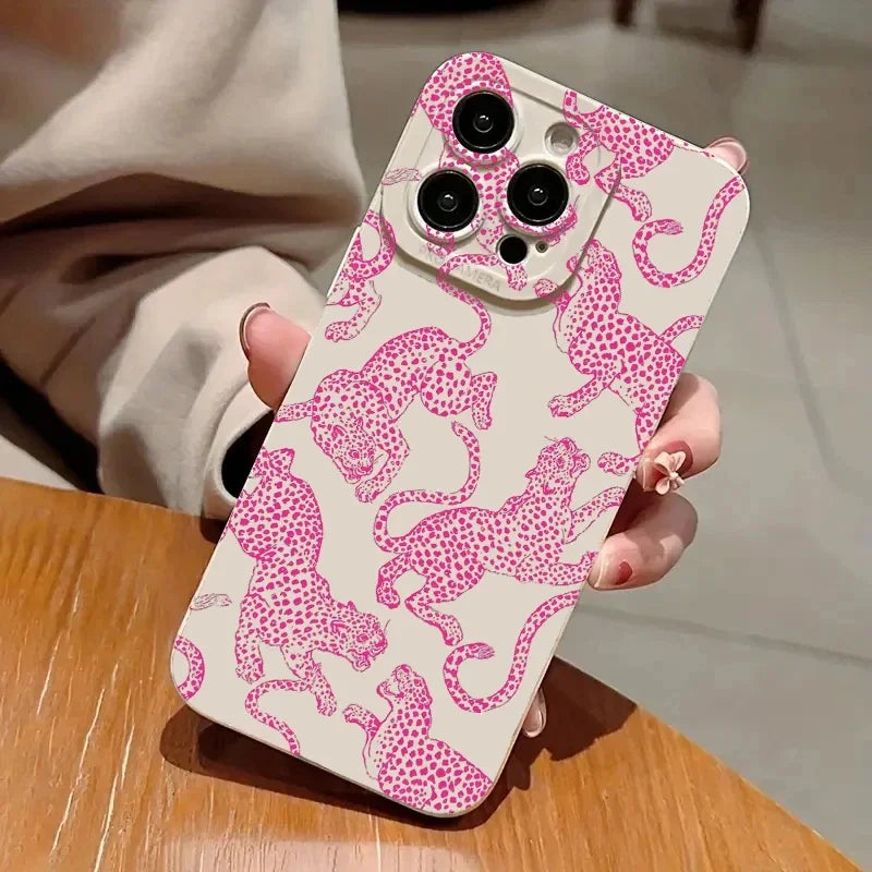 Pink Leopard Silicone Case
