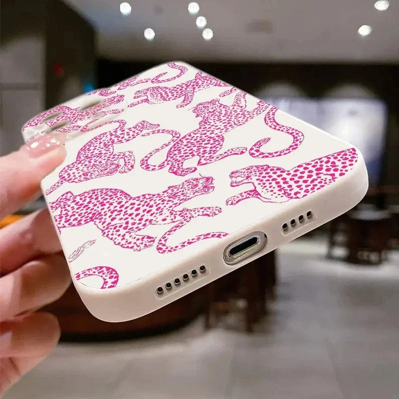 Pink Leopard Silicone Case