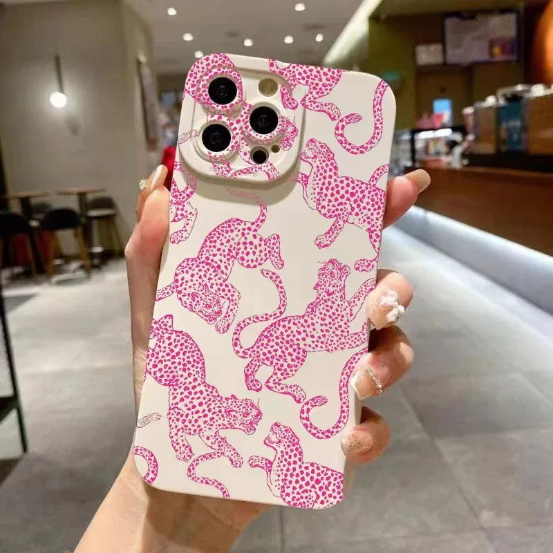 Pink Leopard Silicone Case