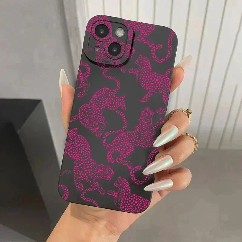 Pink Leopard Silicone Case