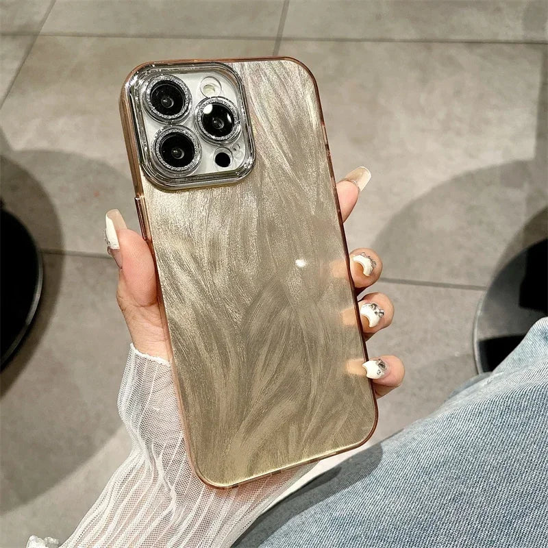 Feather Glitter Clear Case