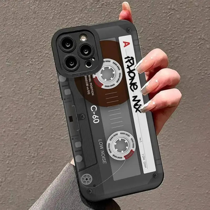 Retro Tape Clear Print Case