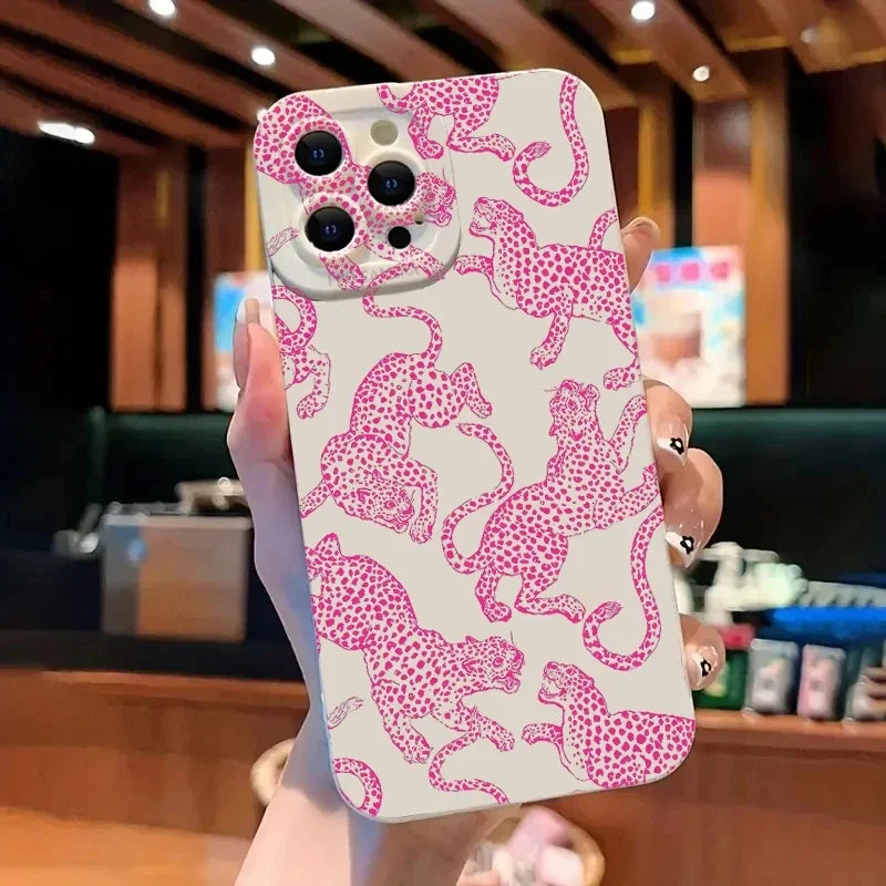 Pink Leopard Silicone Case