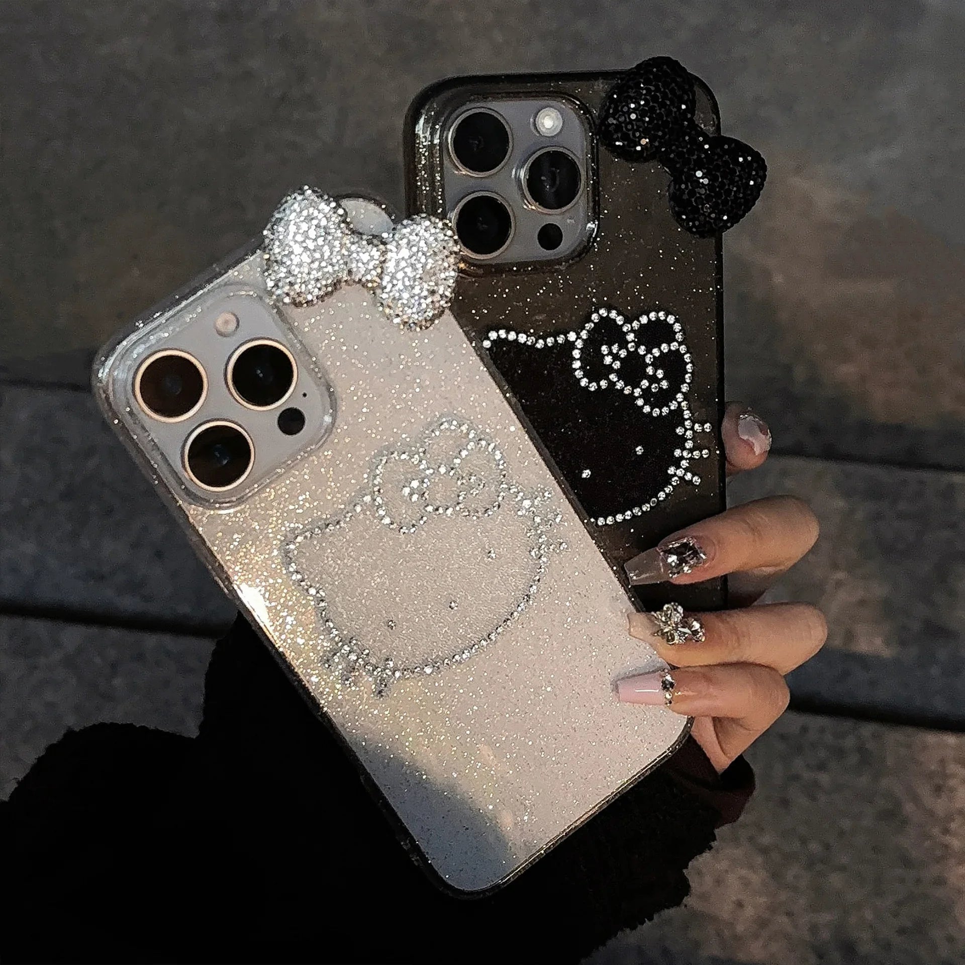 3D Bowknot Kitten Case