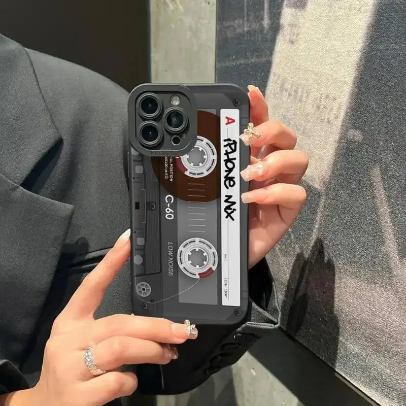 Retro Tape Clear Print Case