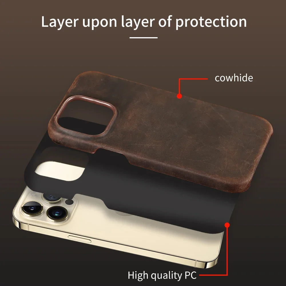 Cowhide Leather Horse Case